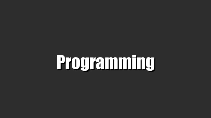 Programming Notes