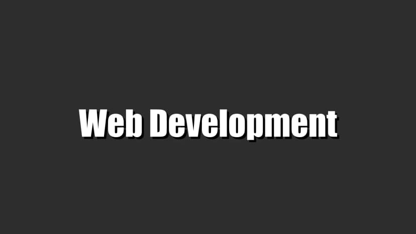 Web Development Notes