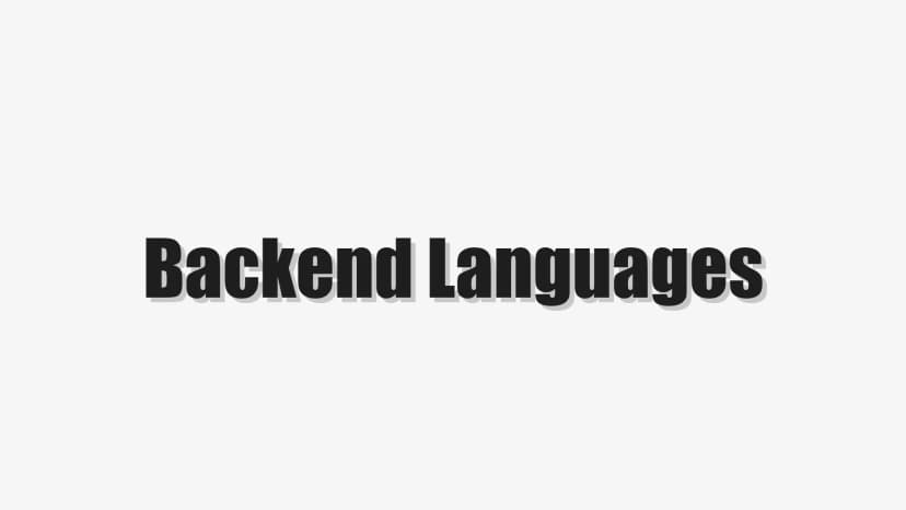 Backend Languages