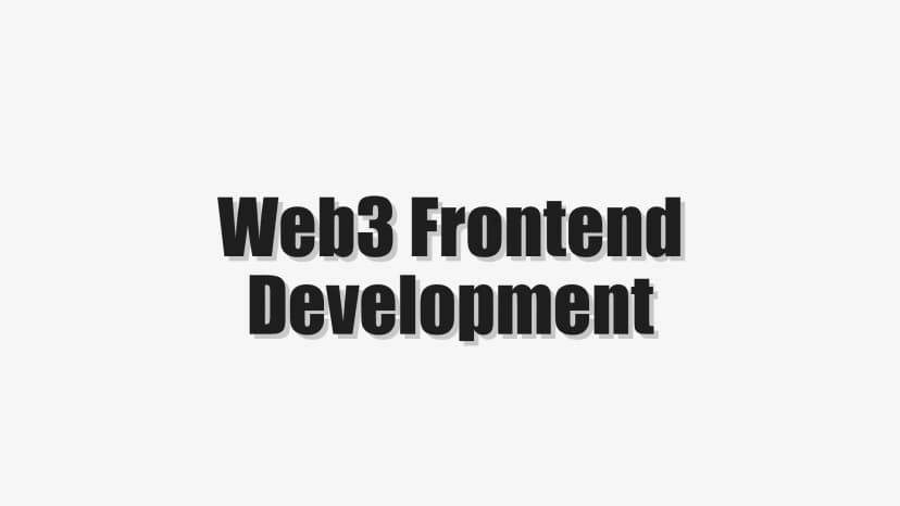 Web3 Frontend Development