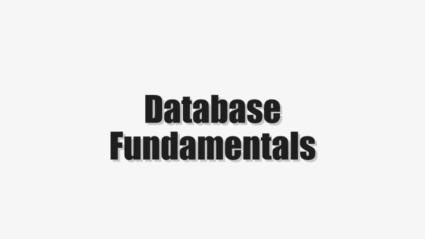 Database Fundamentals