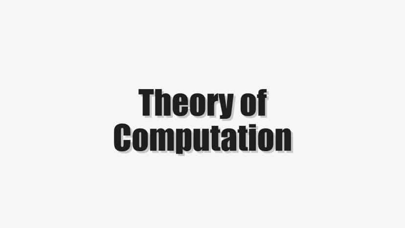 Theory of Computation