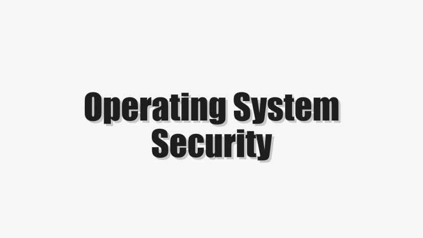 Operating System Security