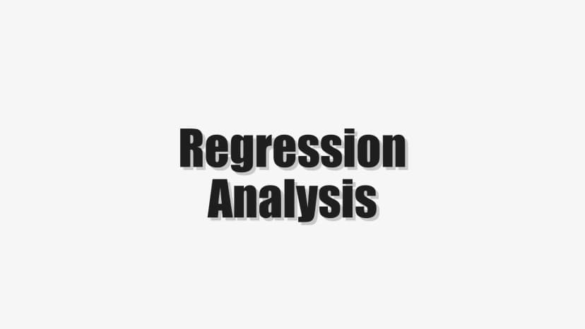 Regression Analysis