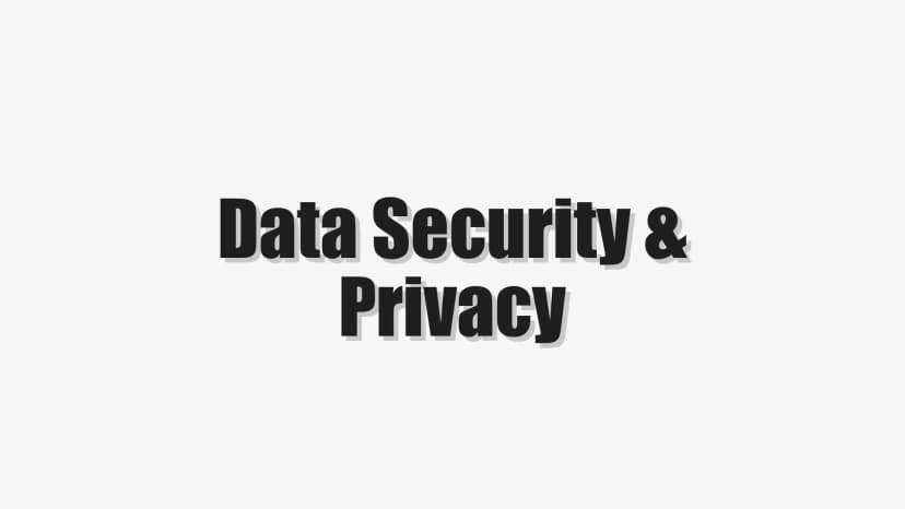 Data Security & Privacy