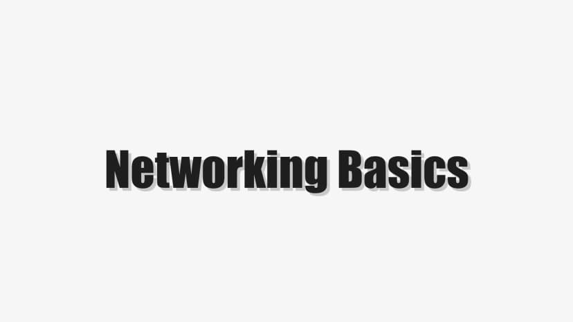 Networking Basics