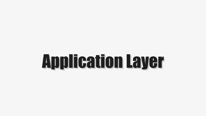 Application Layer