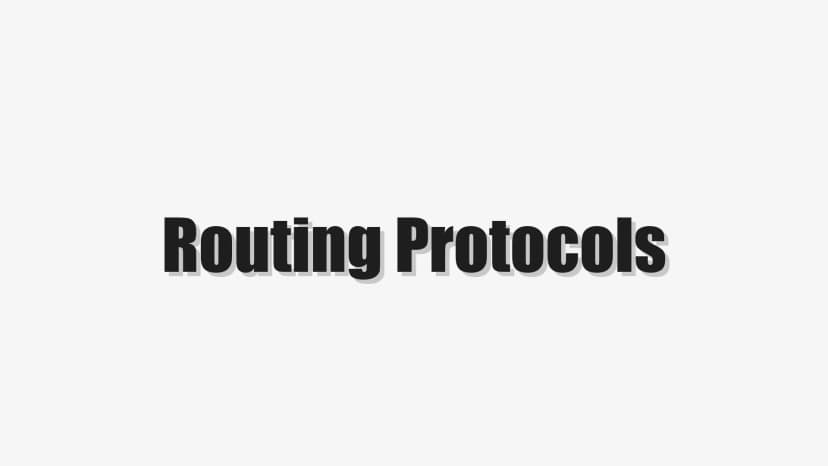 Routing Technologies