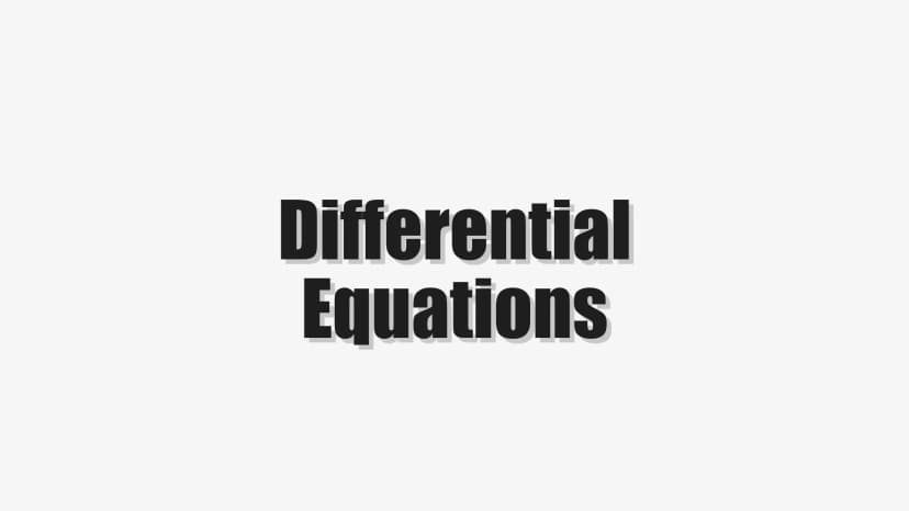 Differential Equations