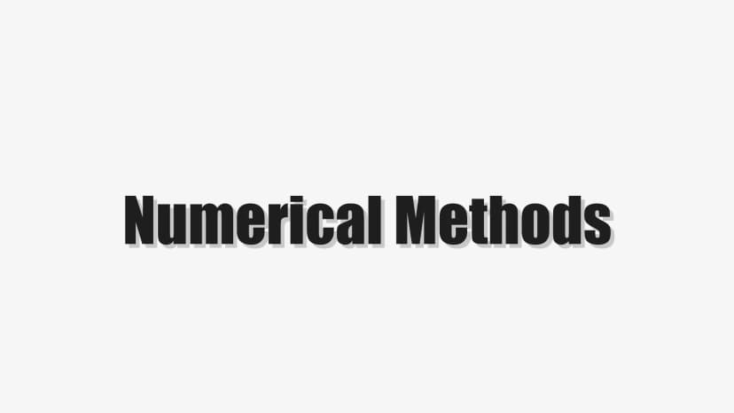 Numerical Methods