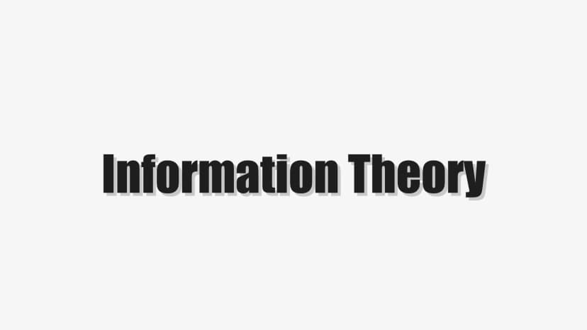 Information Theory