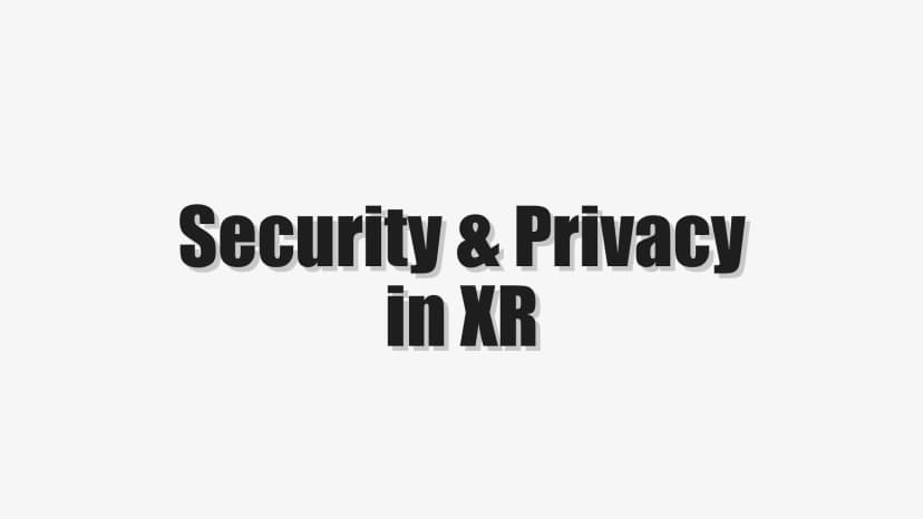 Security & Privacy in XR